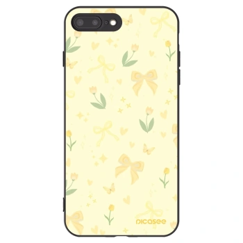 Picasee fekete szilikon tok az alábbi mobiltelefonokra Apple iPhone 7 Plus - Honey Blossom