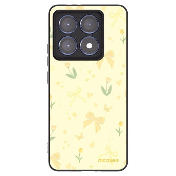 Picasee fekete szilikon tok az alábbi mobiltelefonokra Xiaomi 14T Pro - Honey Blossom