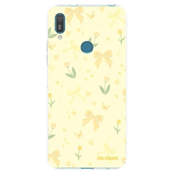 Picasee átlátszó szilikon tok az alábbi mobiltelefonokra Huawei Y7 2019 - Honey Blossom