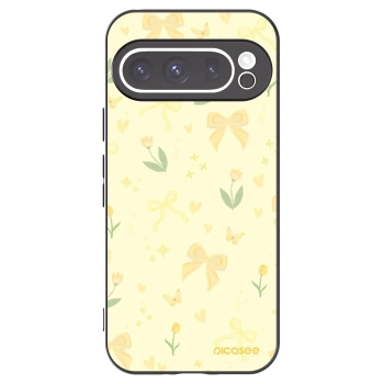 Picasee fekete szilikon tok az alábbi mobiltelefonokra Google Pixel 9 Pro - Honey Blossom