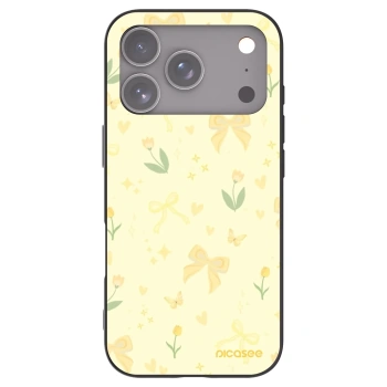 Picasee fekete szilikon tok az alábbi mobiltelefonokra Apple iPhone 17 Pro - Honey Blossom