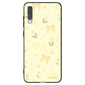 Picasee fekete szilikon tok az alábbi mobiltelefonokra Samsung Galaxy A70 A705F - Honey Blossom