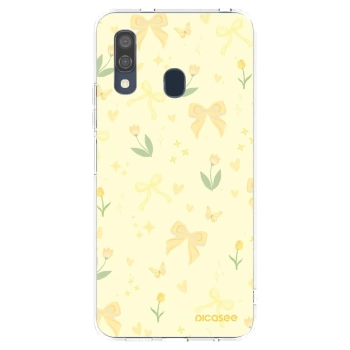 Picasee átlátszó szilikon tok az alábbi mobiltelefonokra Samsung Galaxy A40 A405F - Honey Blossom
