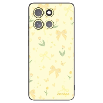 Picasee fekete szilikon tok az alábbi mobiltelefonokra Motorola Moto G86 Power 5G - Honey Blossom