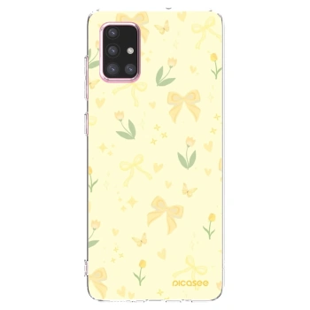 Picasee átlátszó szilikon tok az alábbi mobiltelefonokra Samsung Galaxy A71 A715F - Honey Blossom