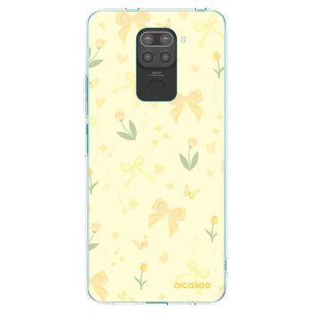 Picasee fekete szilikon tok az alábbi mobiltelefonokra Xiaomi Redmi Note 9 - Honey Blossom