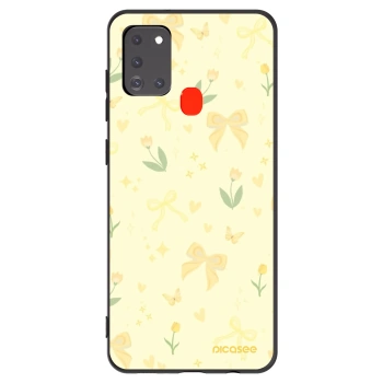 Picasee fekete szilikon tok az alábbi mobiltelefonokra Samsung Galaxy A21s - Honey Blossom