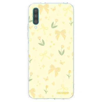Picasee átlátszó szilikon tok az alábbi mobiltelefonokra Samsung Galaxy A30s A307F - Honey Blossom