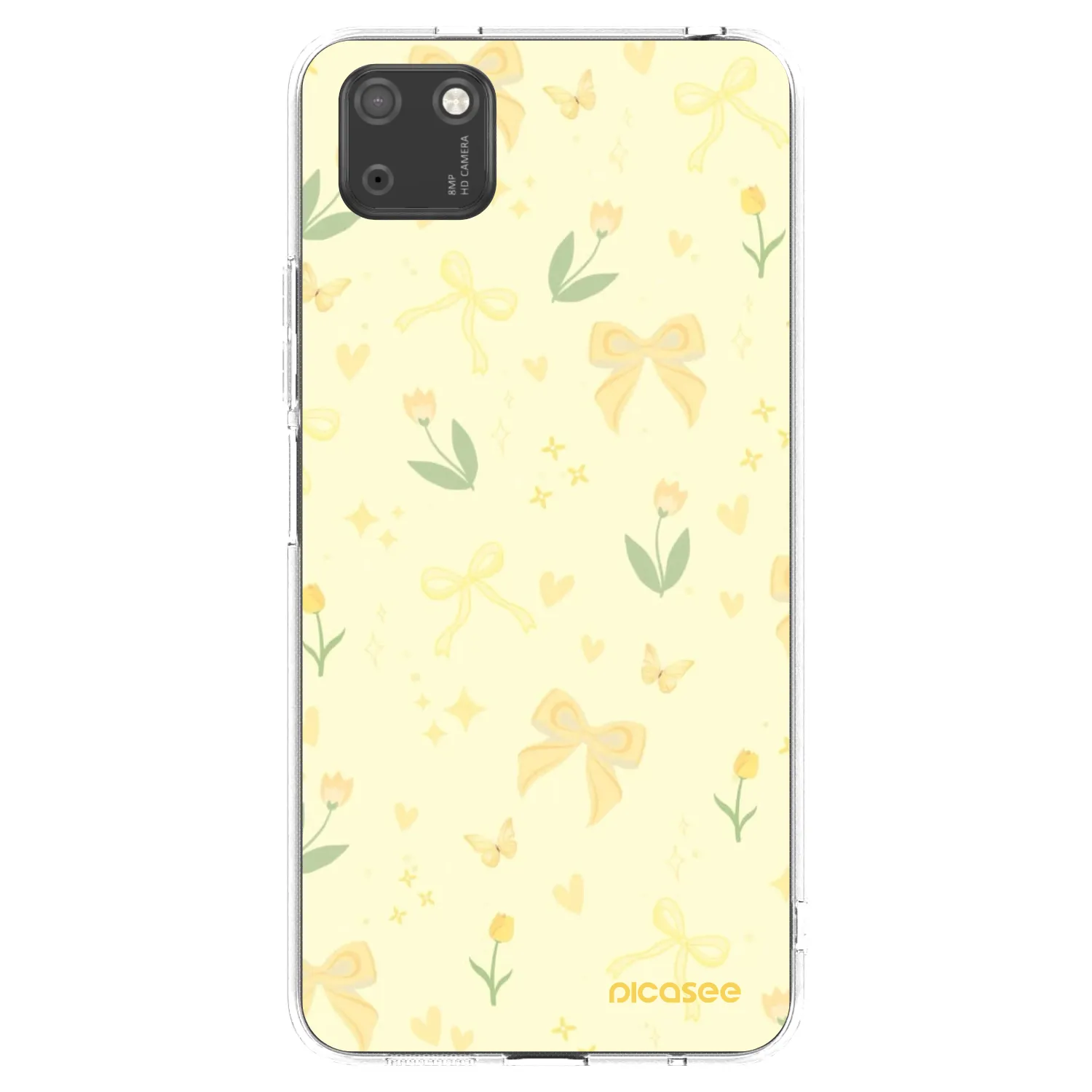 Picasee átlátszó szilikon tok az alábbi mobiltelefonokra Huawei Y5P - Honey Blossom