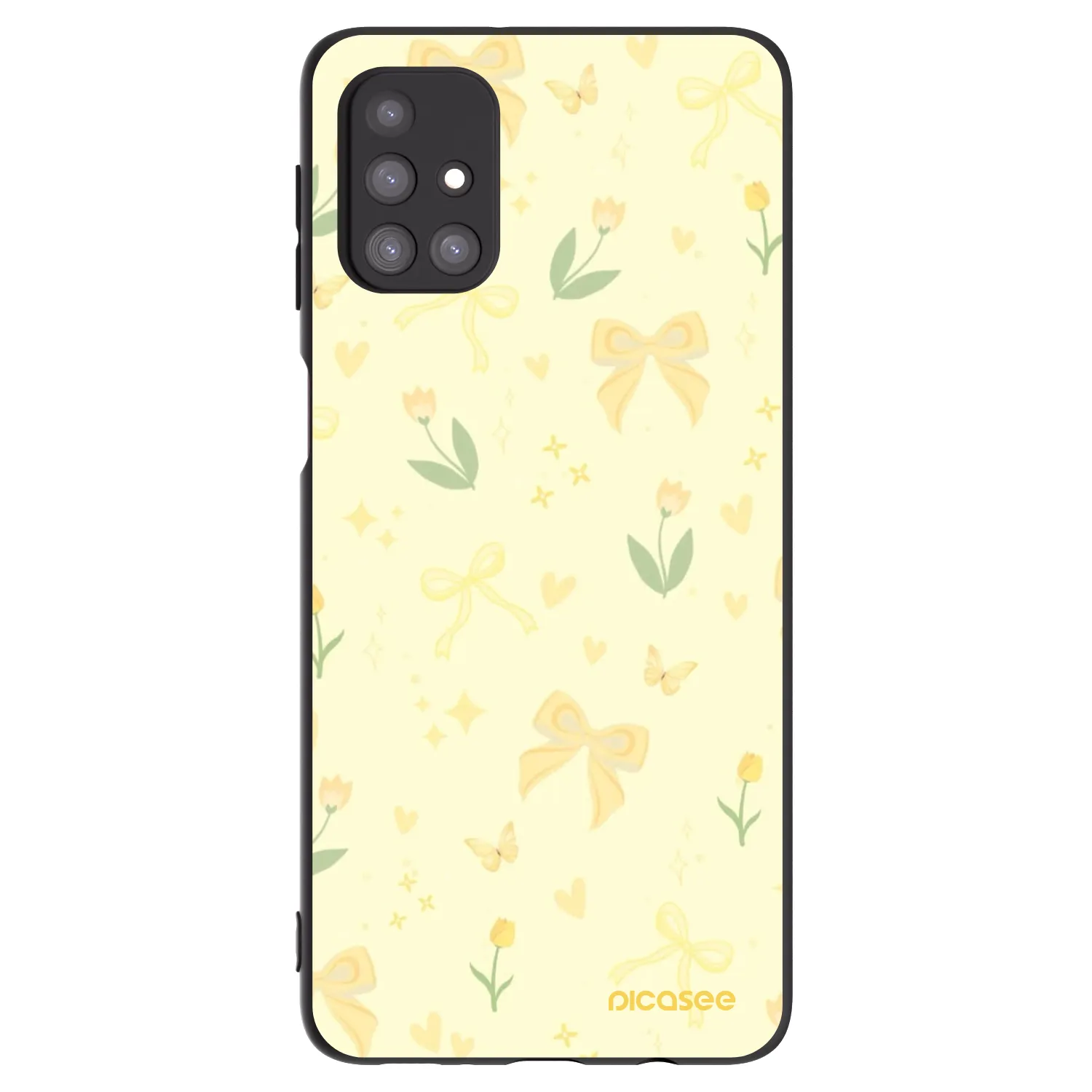 Picasee fekete szilikon tok az alábbi mobiltelefonokra Samsung Galaxy M31s - Honey Blossom