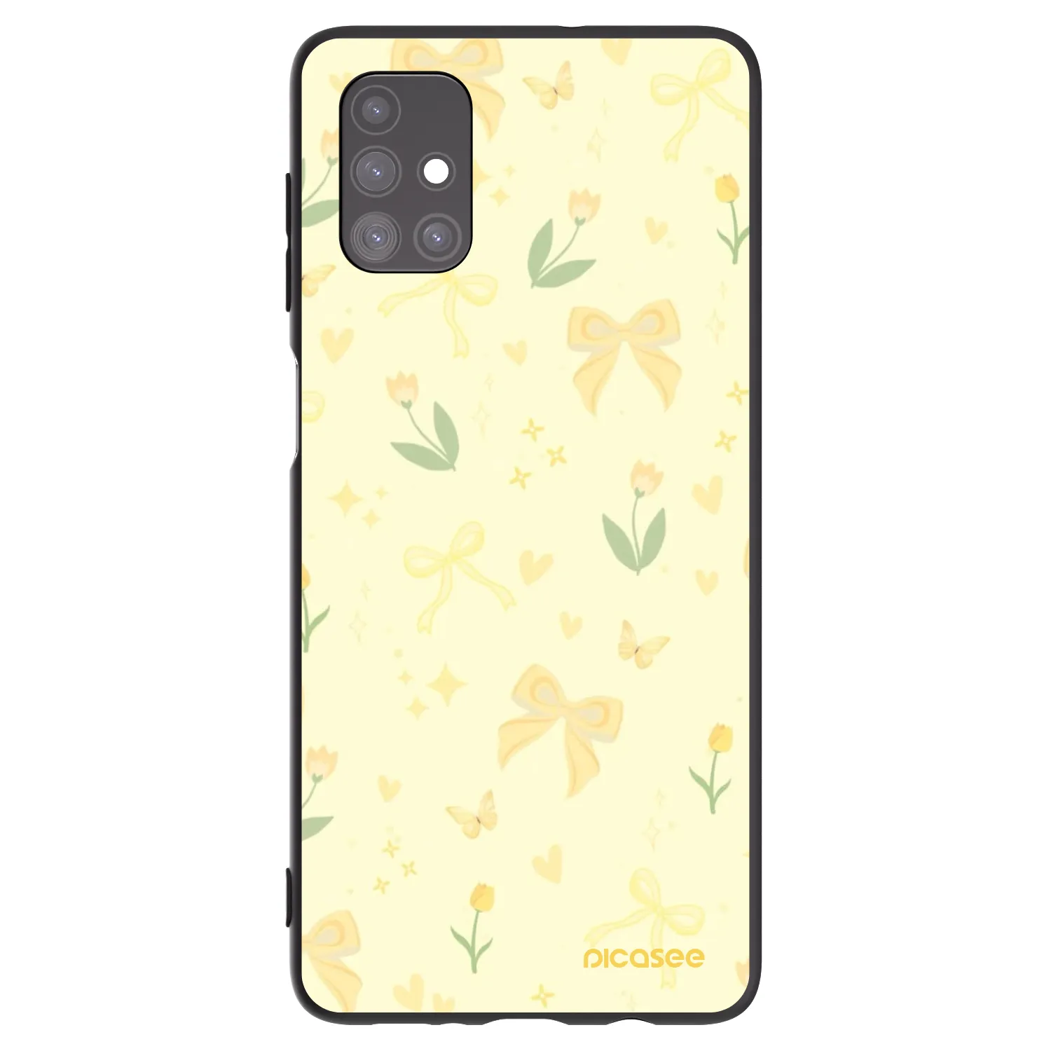 Picasee fekete szilikon tok az alábbi mobiltelefonokra Samsung Galaxy M51 M515F - Honey Blossom