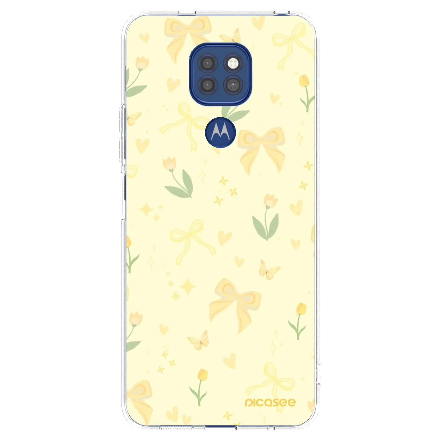 Picasee átlátszó szilikon tok az alábbi mobiltelefonokra Motorola Moto G9 Play - Honey Blossom