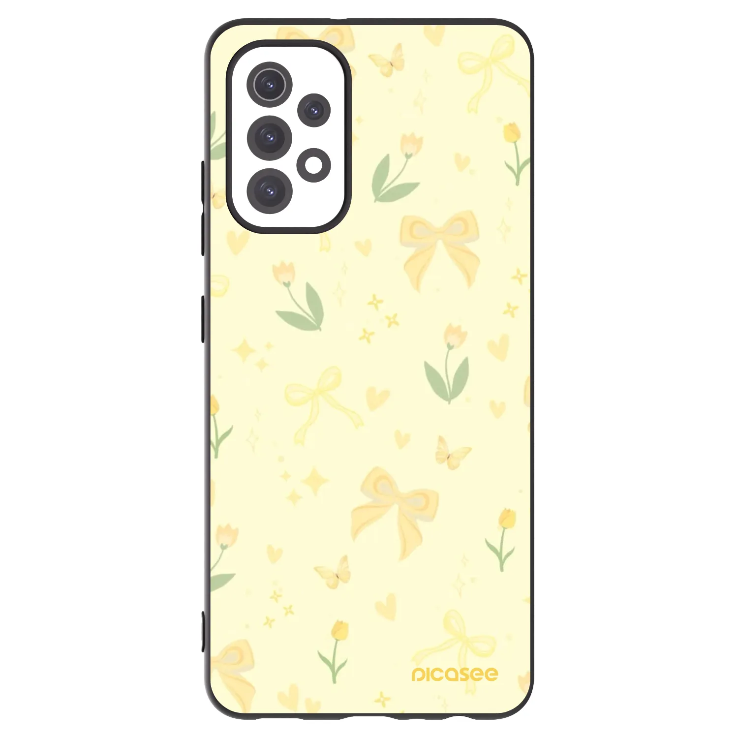 Picasee fekete szilikon tok az alábbi mobiltelefonokra Samsung Galaxy A32 5G A326B - Honey Blossom