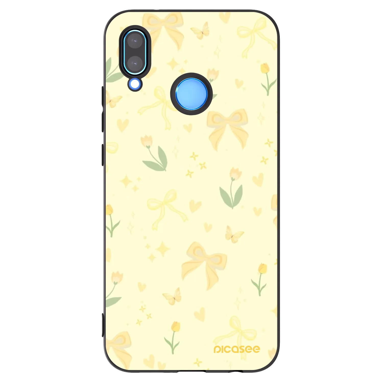 Picasee fekete szilikon tok az alábbi mobiltelefonokra Huawei Mate 40 Pro - Honey Blossom