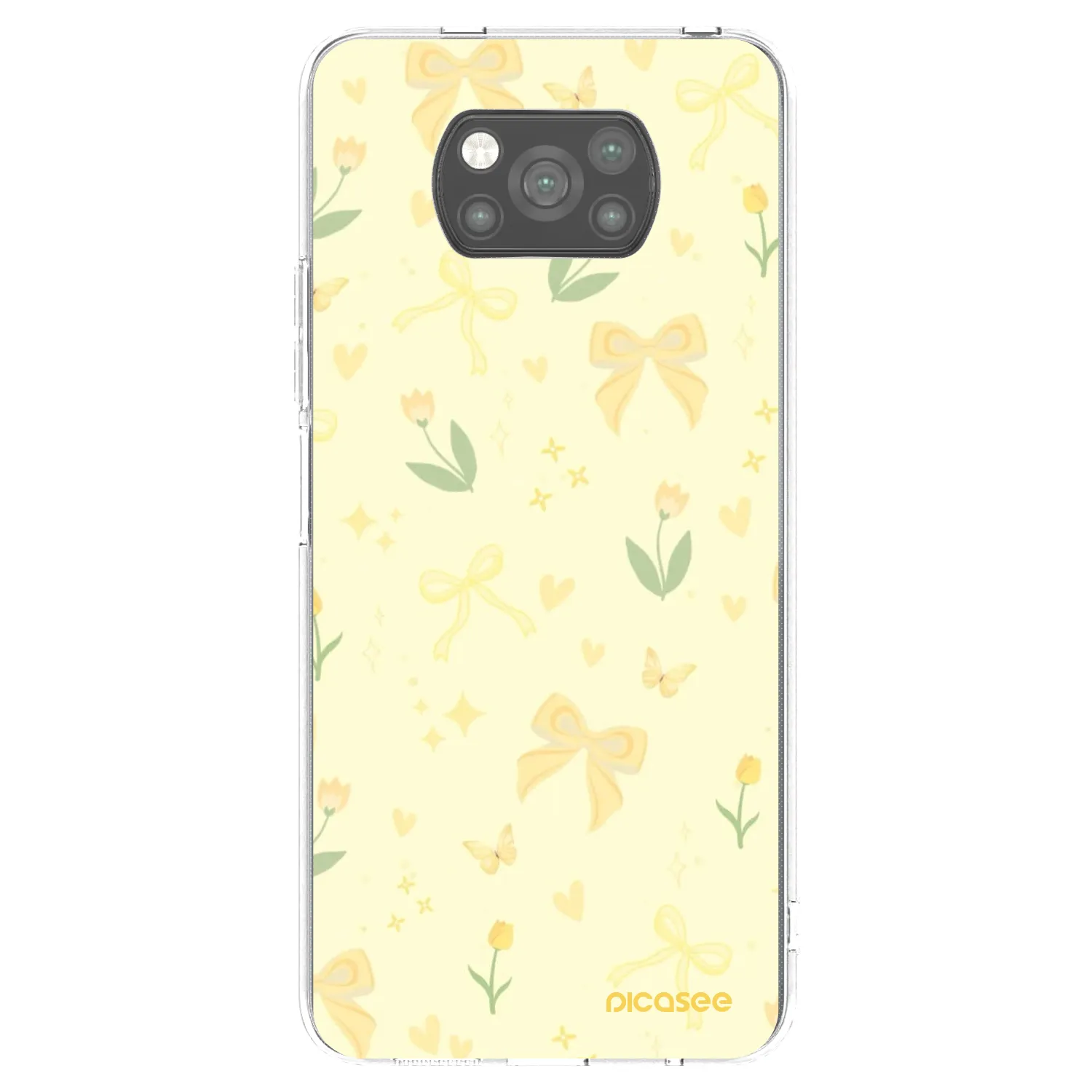 Picasee fekete szilikon tok az alábbi mobiltelefonokra Xiaomi Poco X3 Pro - Honey Blossom