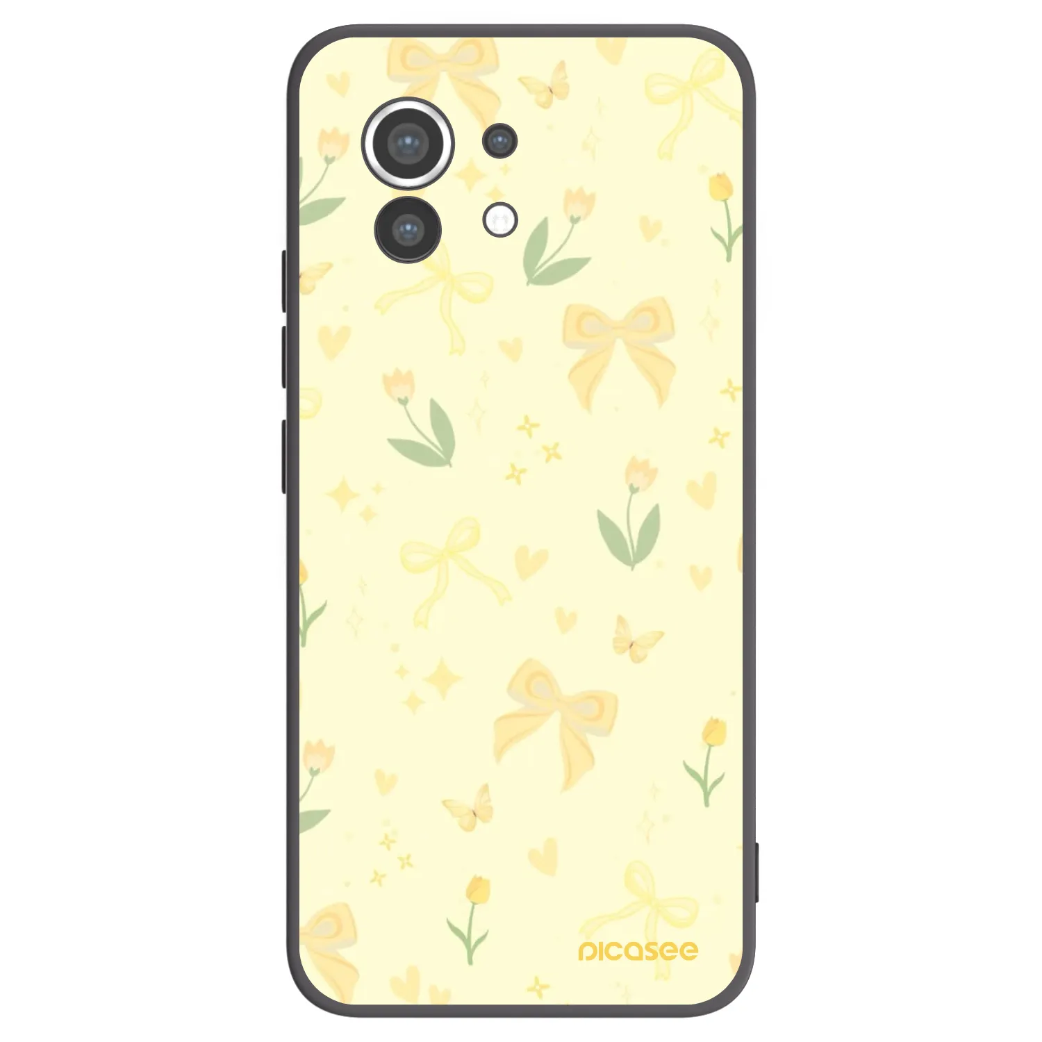 Picasee fekete szilikon tok az alábbi mobiltelefonokra Xiaomi Mi 11 - Honey Blossom