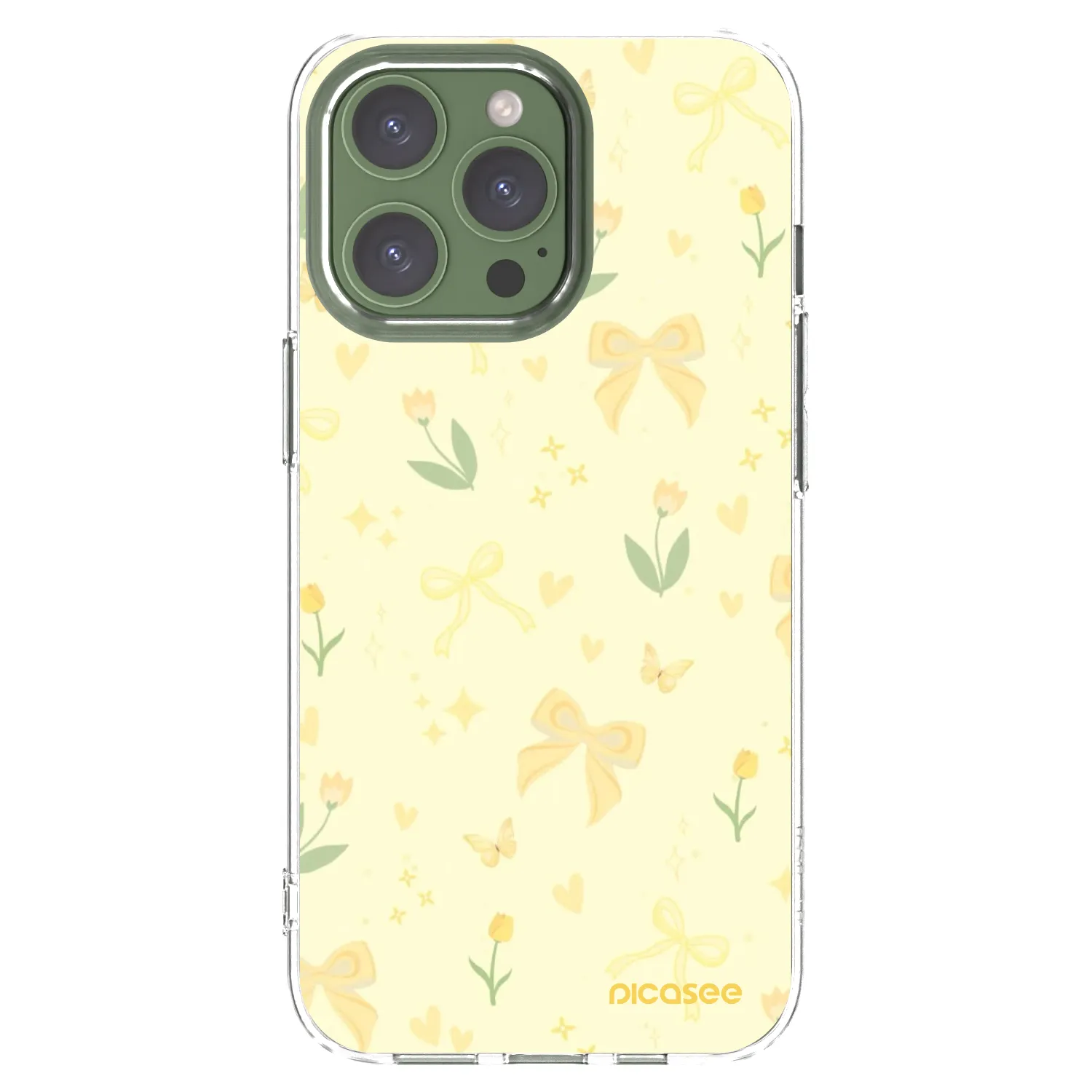 Picasee átlátszó szilikon tok az alábbi mobiltelefonokra Apple iPhone 13 Pro - Honey Blossom