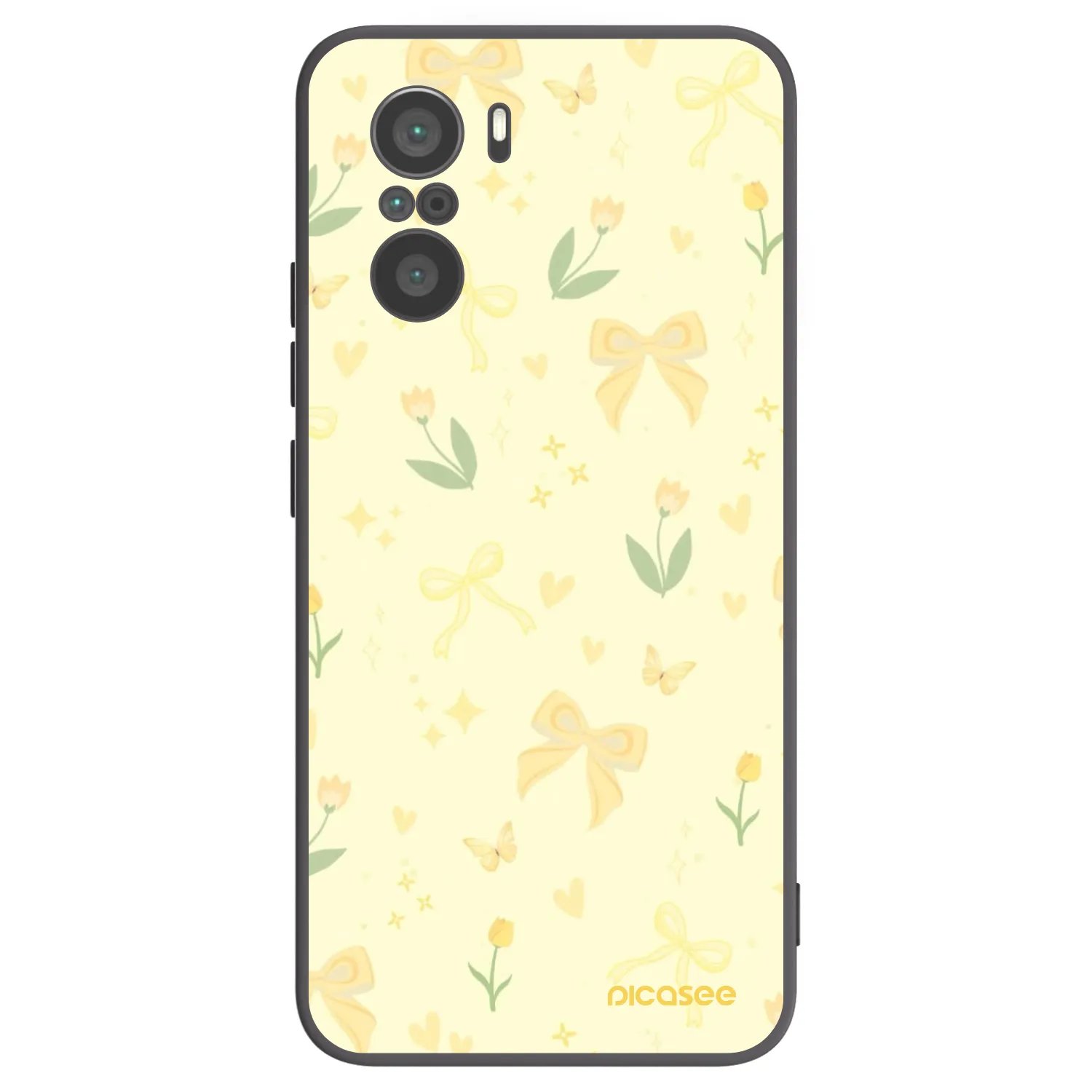 Picasee fekete szilikon tok az alábbi mobiltelefonokra Xiaomi Poco F3 - Honey Blossom