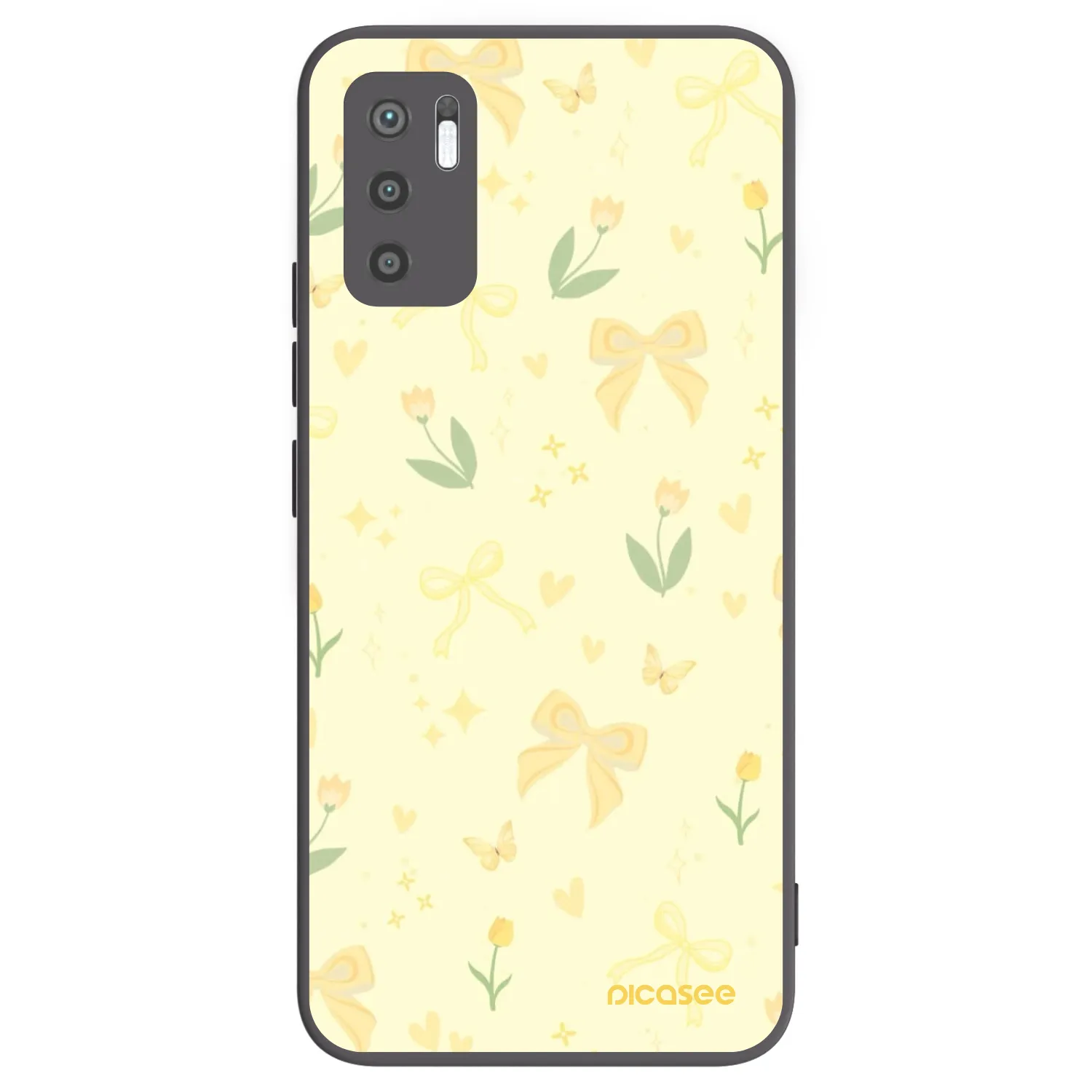 Picasee fekete szilikon tok az alábbi mobiltelefonokra Xiaomi Redmi Note 10 5G - Honey Blossom