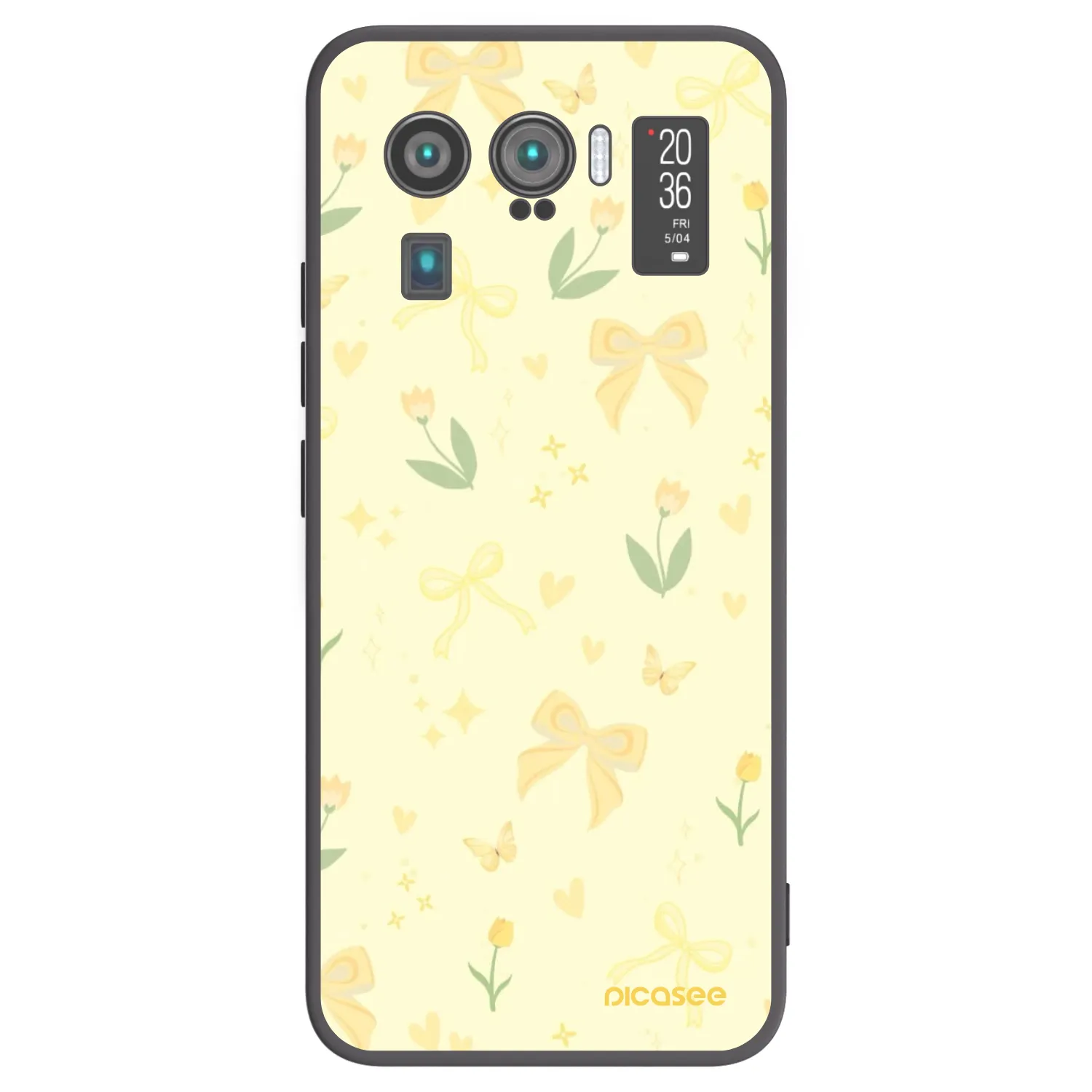 Picasee fekete szilikon tok az alábbi mobiltelefonokra Xiaomi Mi 11 Ultra - Honey Blossom