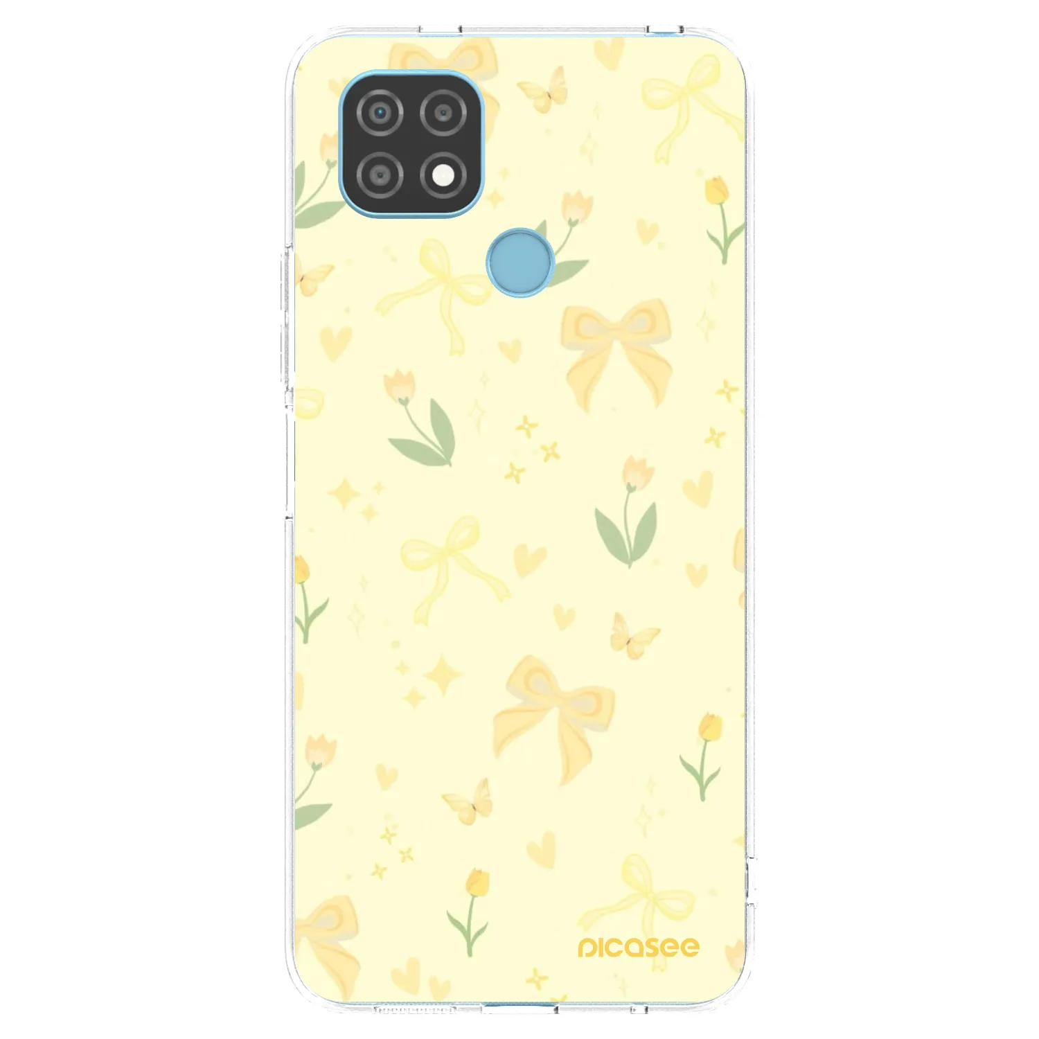 Picasee átlátszó szilikon tok az alábbi mobiltelefonokra Realme C21 - Honey Blossom