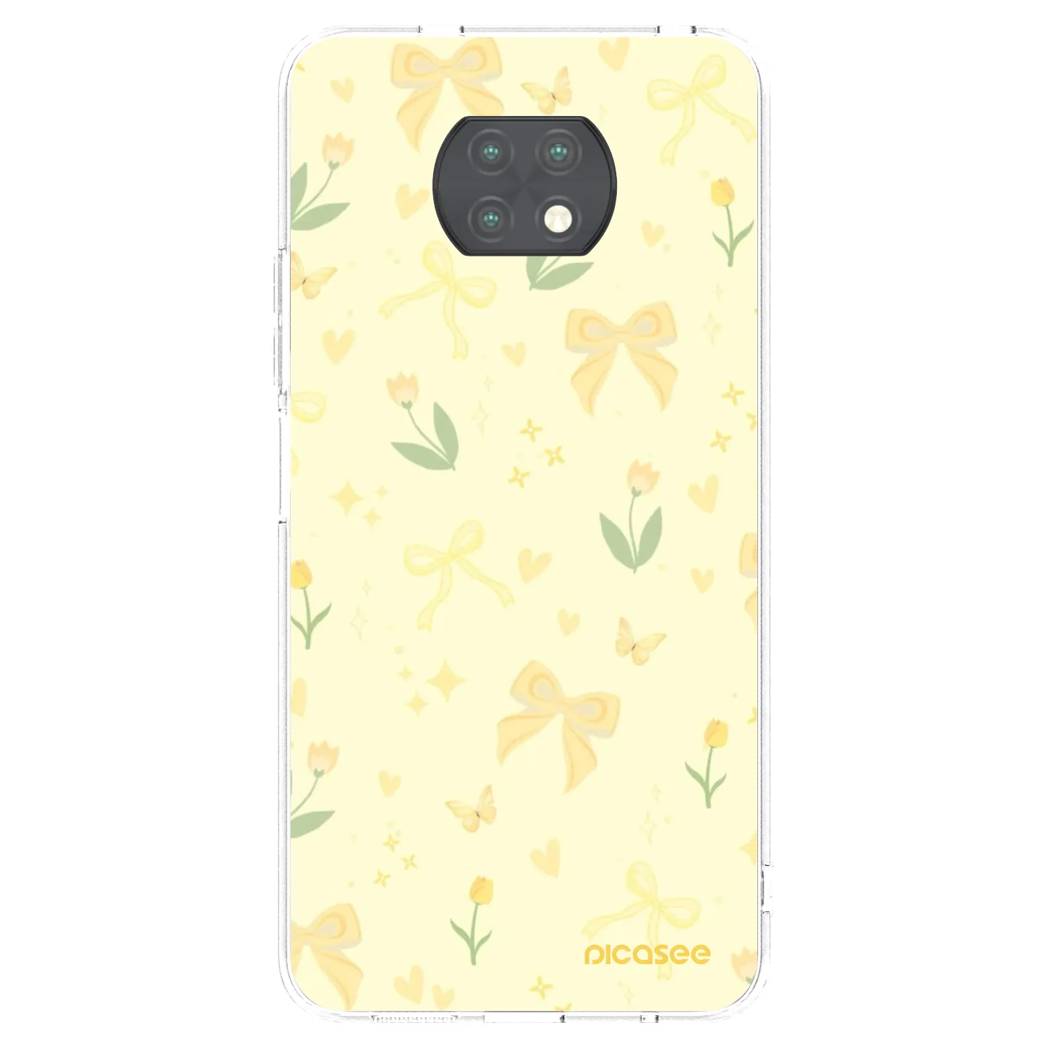 Picasee átlátszó szilikon tok az alábbi mobiltelefonokra Xiaomi Redmi Note 9T - Honey Blossom