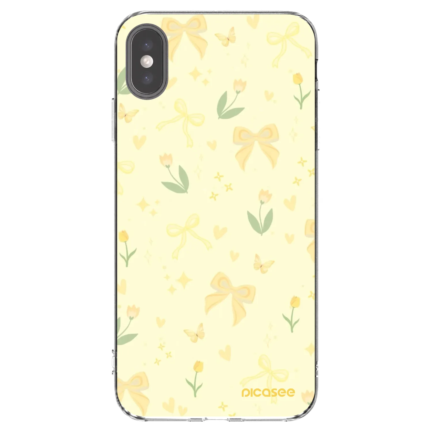 Picasee átlátszó szilikon tok az alábbi mobiltelefonokra Apple iPhone XS Max - Honey Blossom