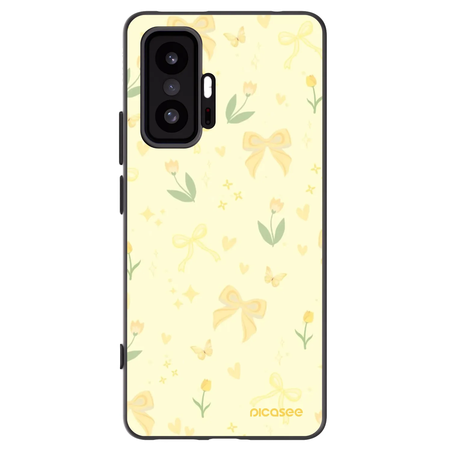 Picasee fekete szilikon tok az alábbi mobiltelefonokra Xiaomi 11T Pro - Honey Blossom