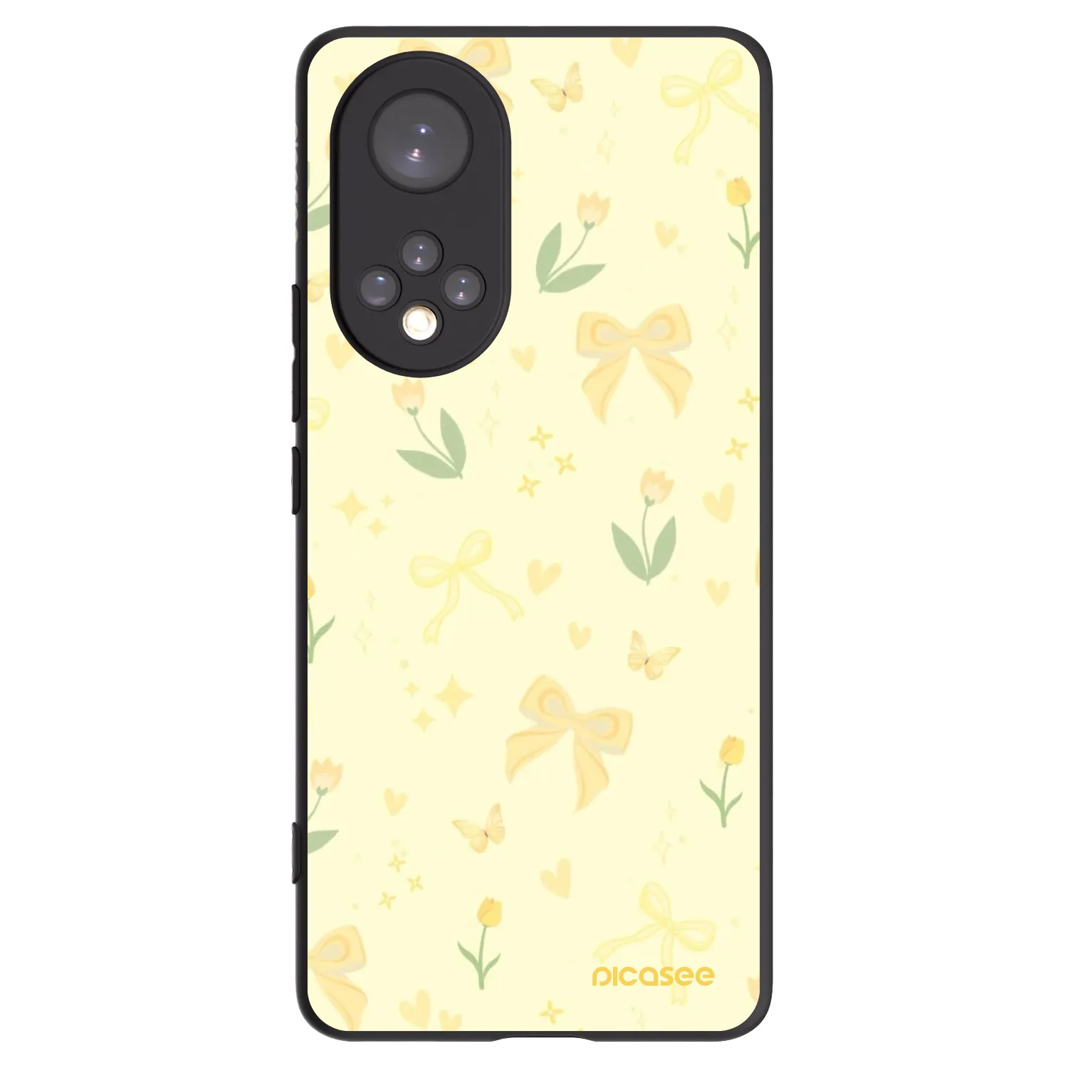 Picasee fekete szilikon tok az alábbi mobiltelefonokra Huawei Nova 9 - Honey Blossom