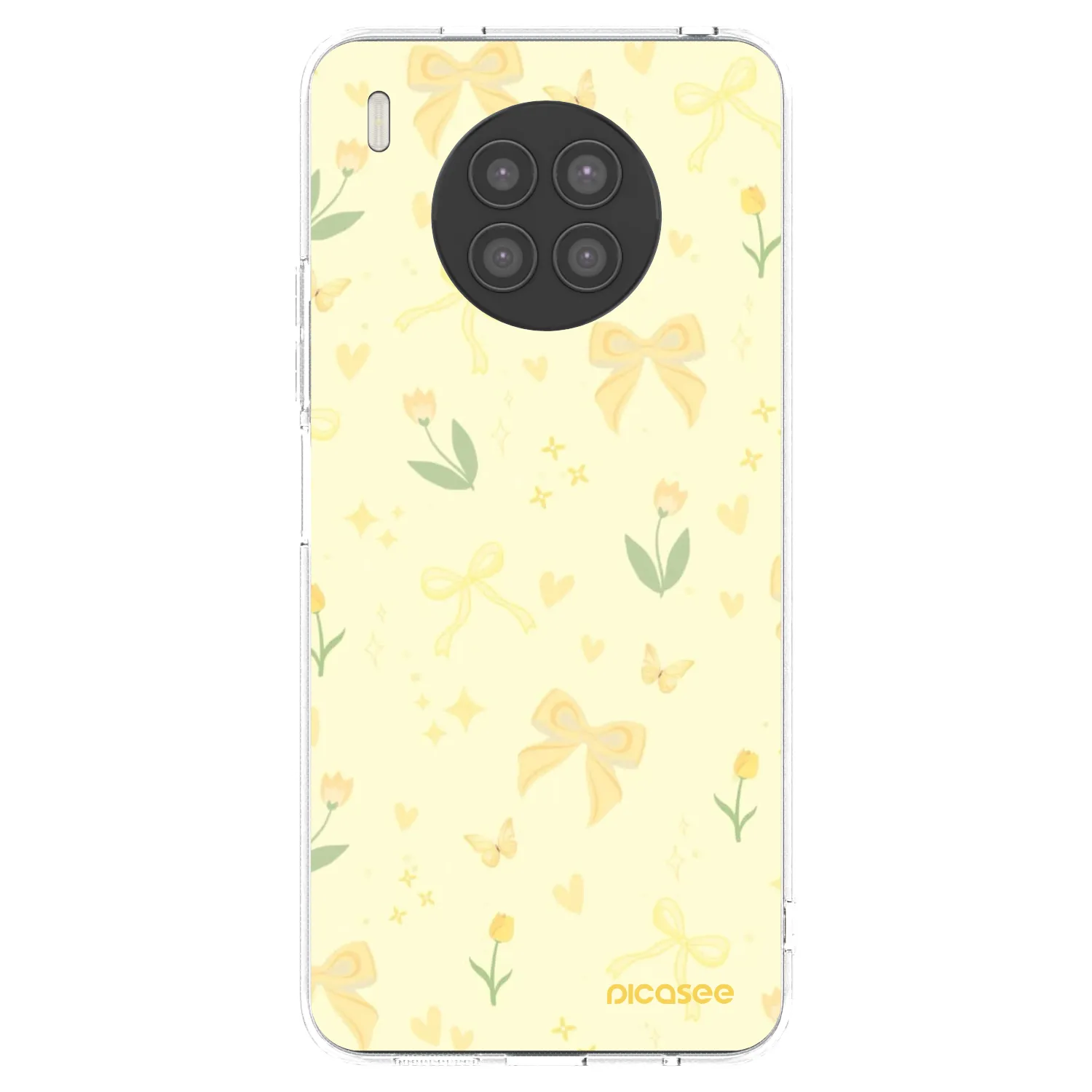 Picasee átlátszó szilikon tok az alábbi mobiltelefonokra Huawei Nova 8i - Honey Blossom