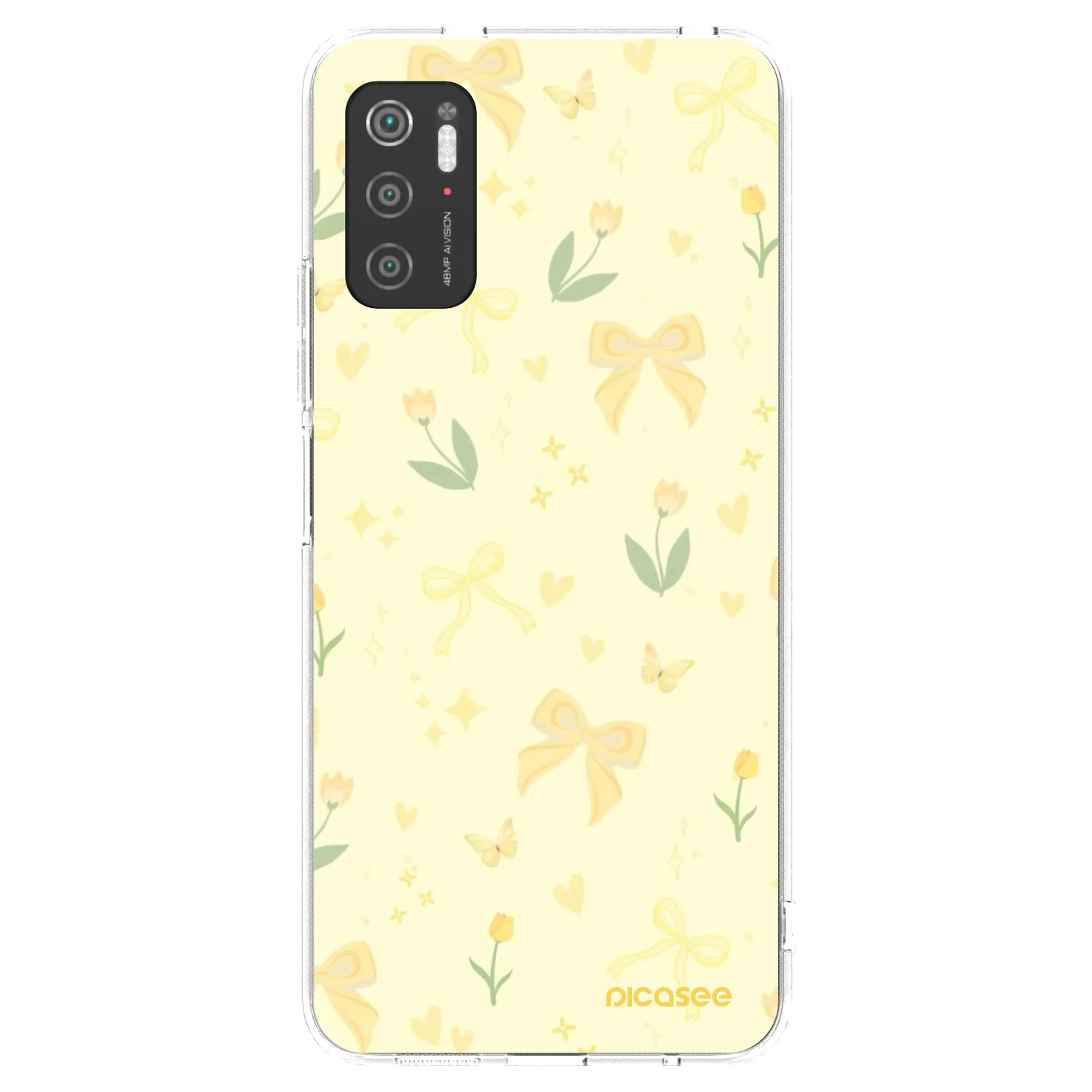 Picasee átlátszó szilikon tok az alábbi mobiltelefonokra Xiaomi Poco M3 Pro 5G - Honey Blossom