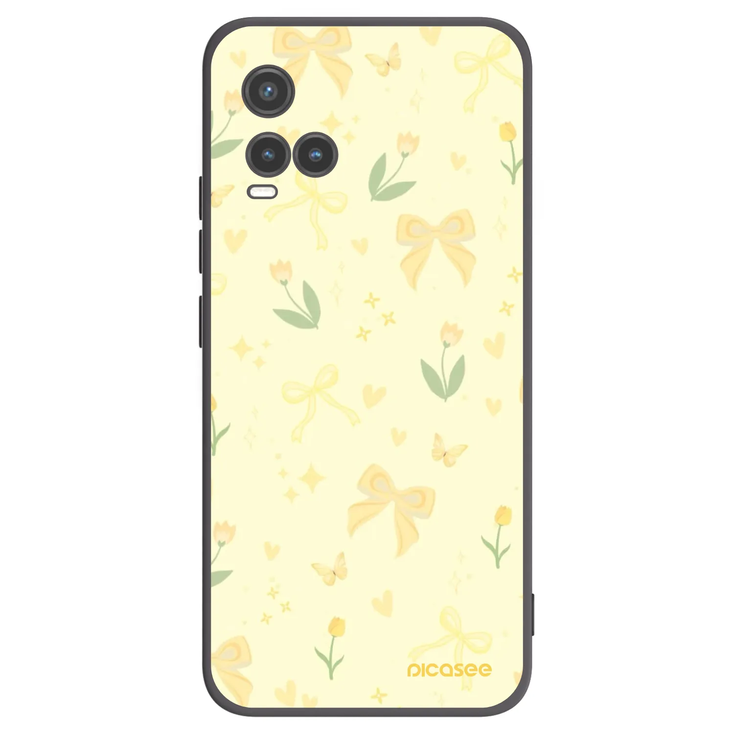 Picasee fekete szilikon tok az alábbi mobiltelefonokra Vivo Y33s - Honey Blossom