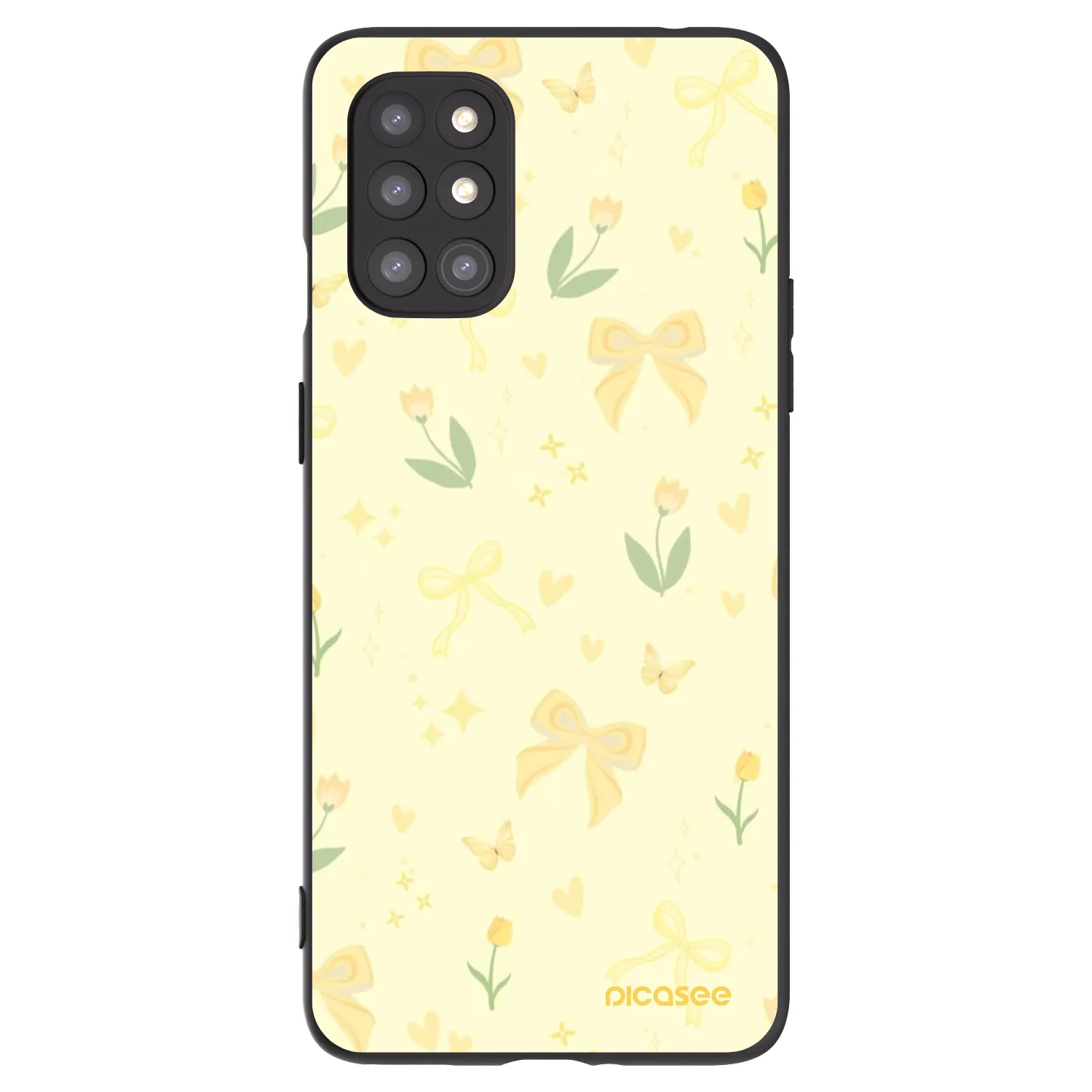 Picasee fekete szilikon tok az alábbi mobiltelefonokra OnePlus 8T - Honey Blossom