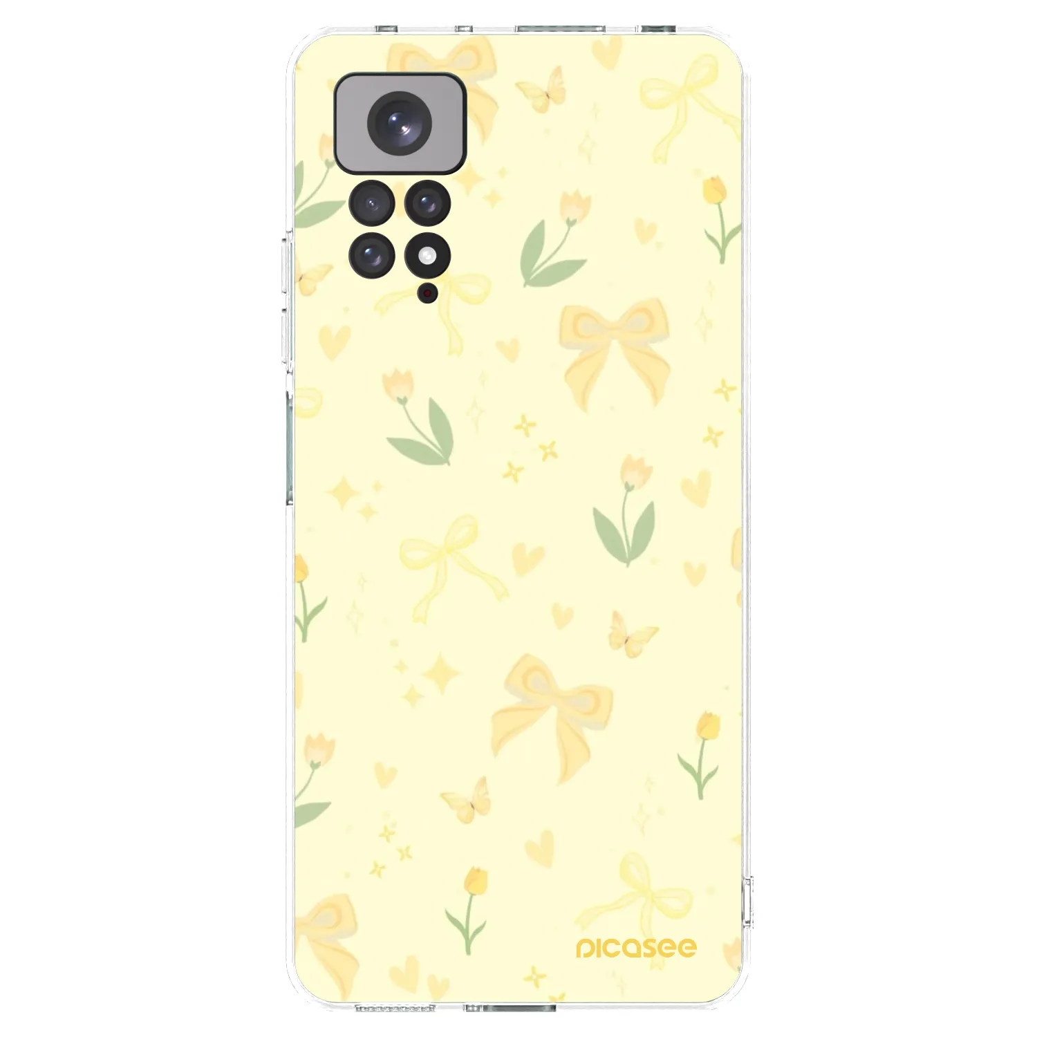 Picasee átlátszó szilikon tok az alábbi mobiltelefonokra Xiaomi Redmi Note 11 - Honey Blossom