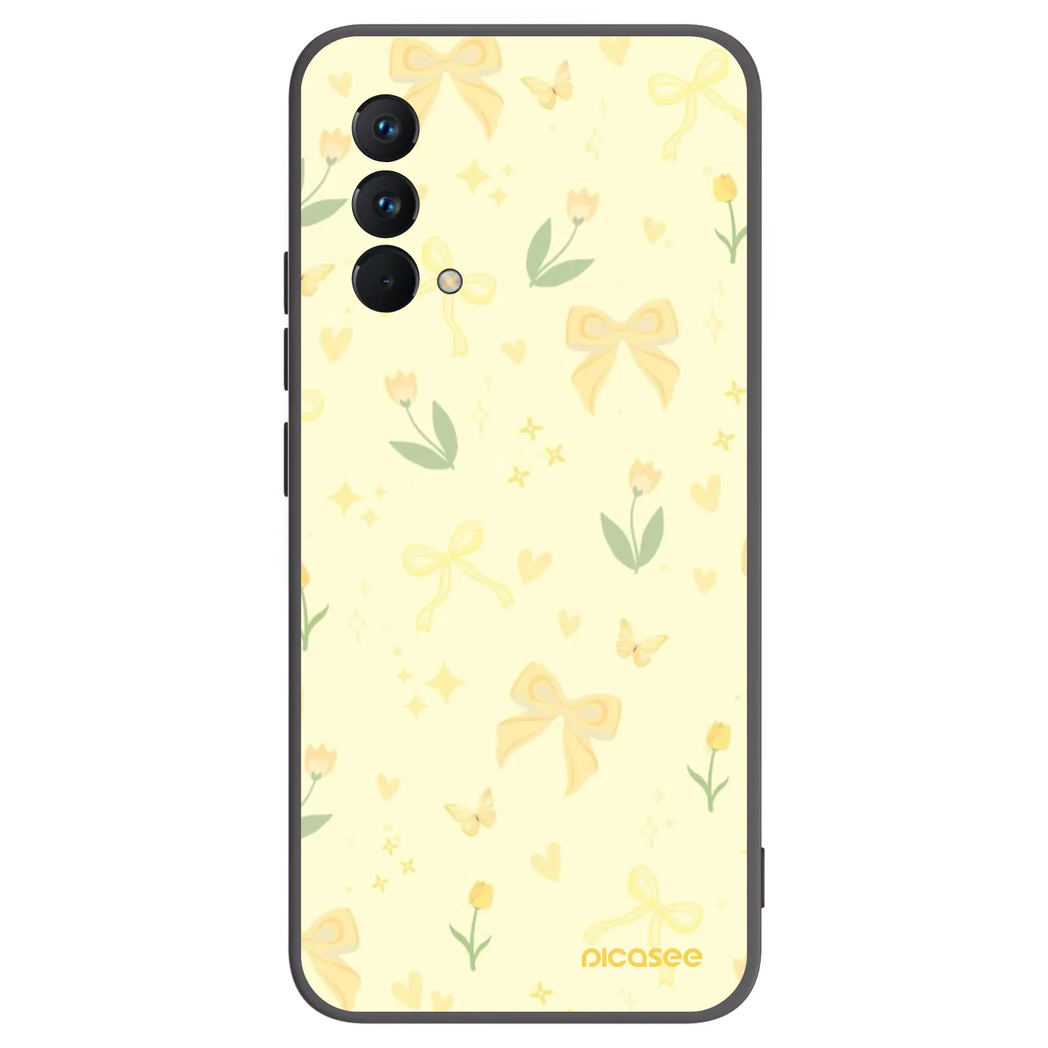 Picasee fekete szilikon tok az alábbi mobiltelefonokra Realme GT Master Edition 5G - Honey Blossom