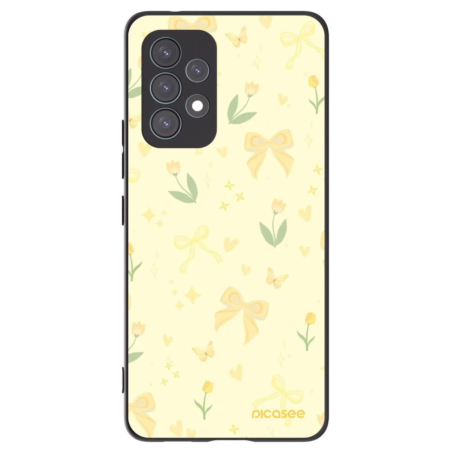 Picasee fekete szilikon tok az alábbi mobiltelefonokra Samsung Galaxy A53 5G A536 - Honey Blossom