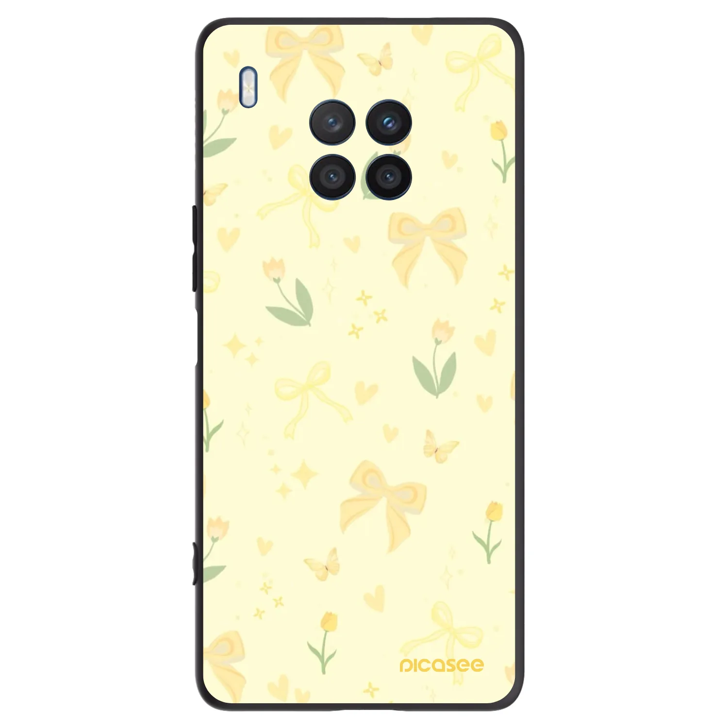 Picasee fekete szilikon tok az alábbi mobiltelefonokra Honor 50 Lite - Honey Blossom