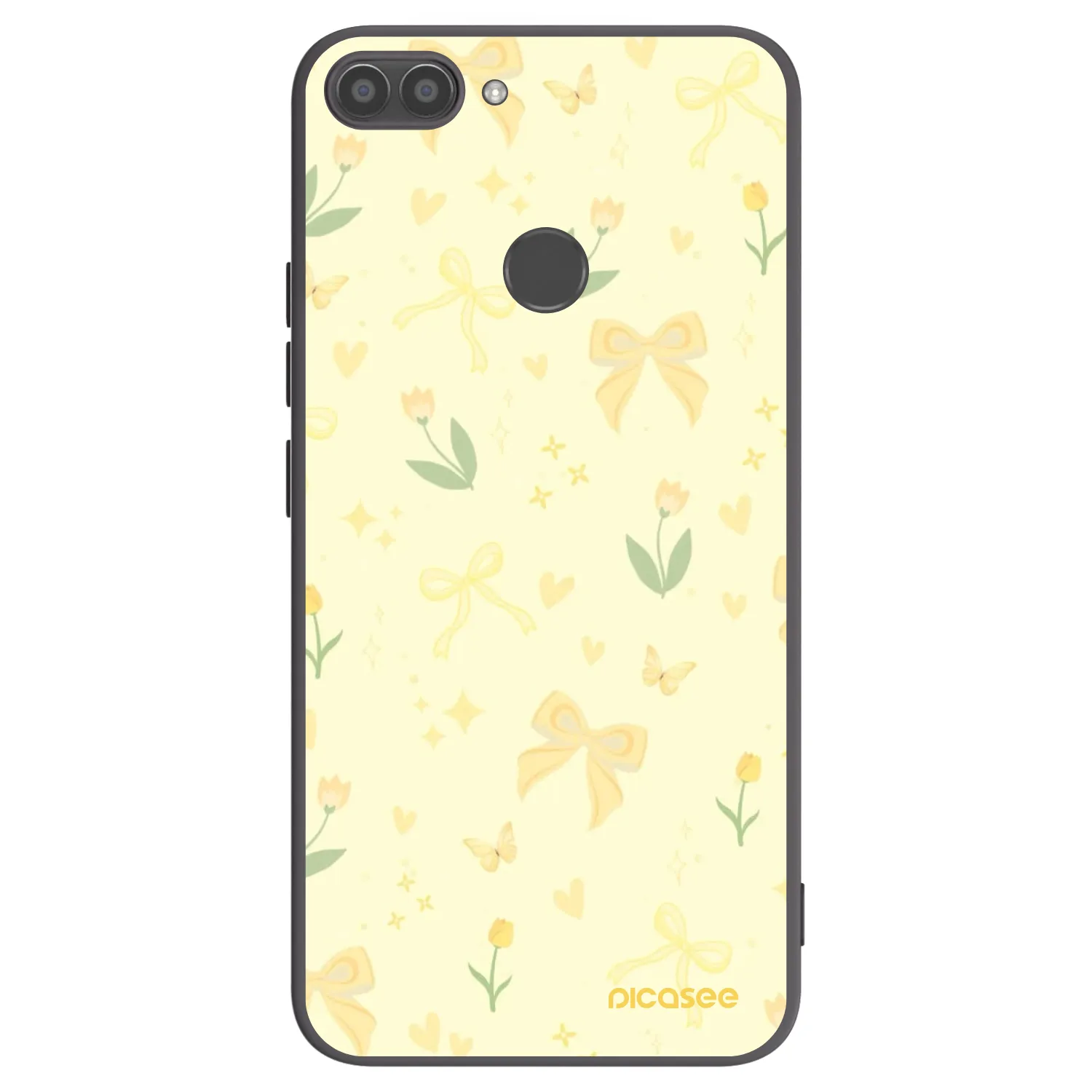 Picasee fekete szilikon tok az alábbi mobiltelefonokra Huawei P Smart - Honey Blossom