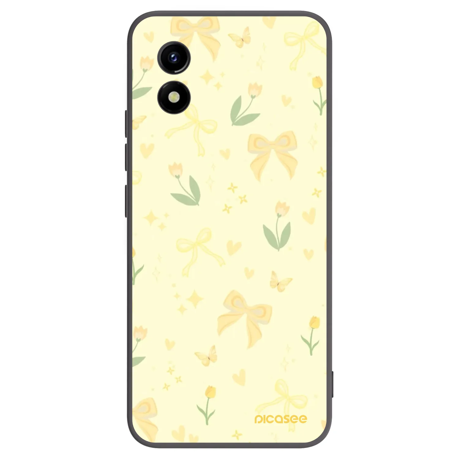 Picasee fekete szilikon tok az alábbi mobiltelefonokra Vivo Y01 - Honey Blossom