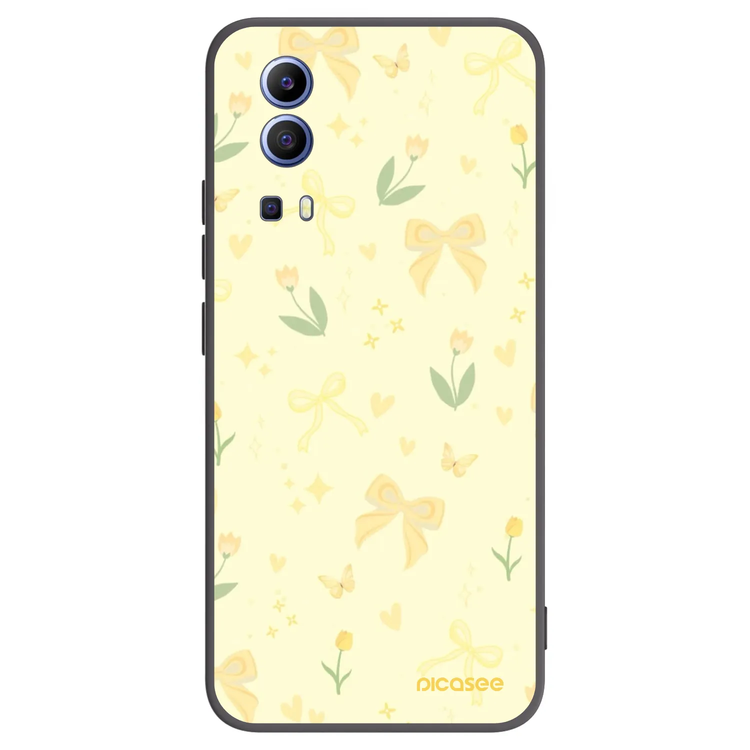 Picasee fekete szilikon tok az alábbi mobiltelefonokra Vivo Y52 5G - Honey Blossom