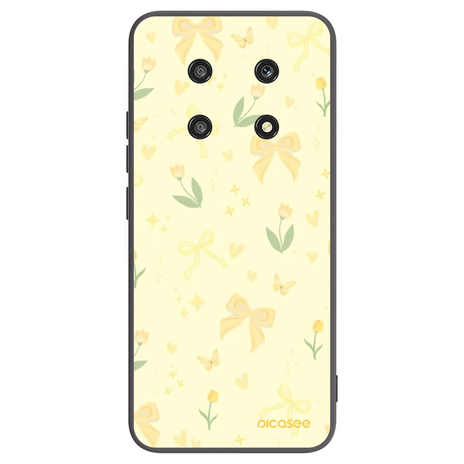 Picasee fekete szilikon tok az alábbi mobiltelefonokra Honor Magic4 Lite 5G - Honey Blossom