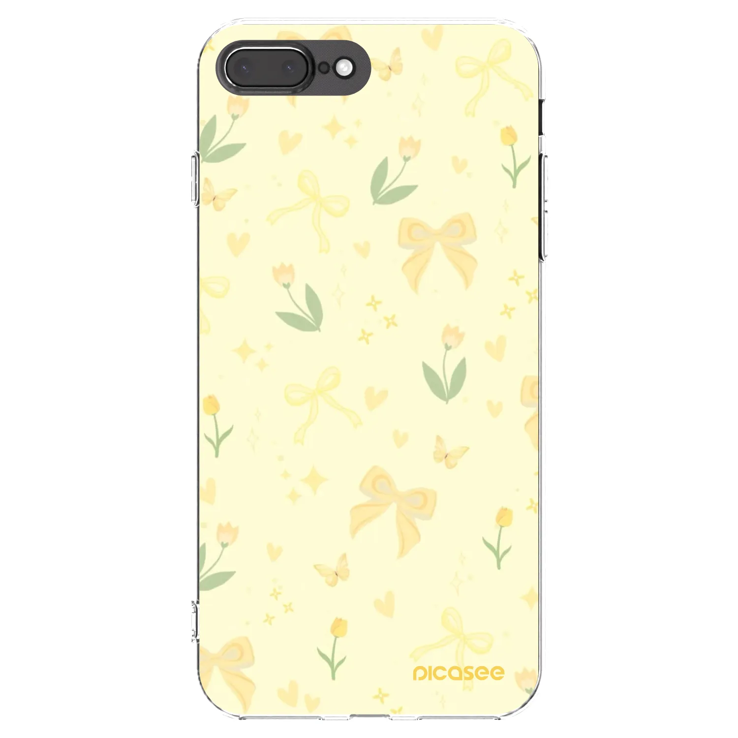 Picasee átlátszó szilikon tok az alábbi mobiltelefonokra Apple iPhone 8 Plus - Honey Blossom