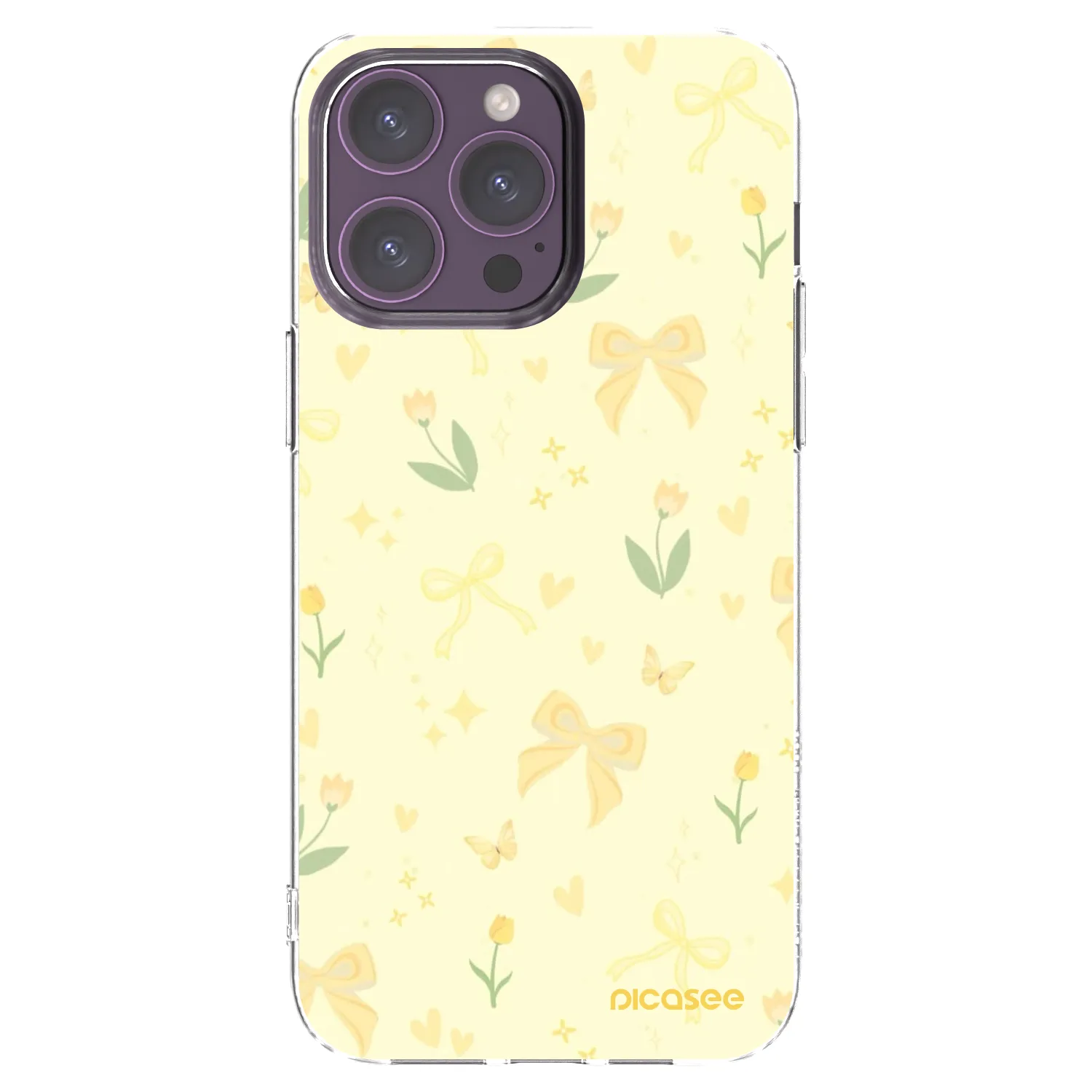 Picasee átlátszó szilikon tok az alábbi mobiltelefonokra Apple iPhone 14 Pro Max - Honey Blossom