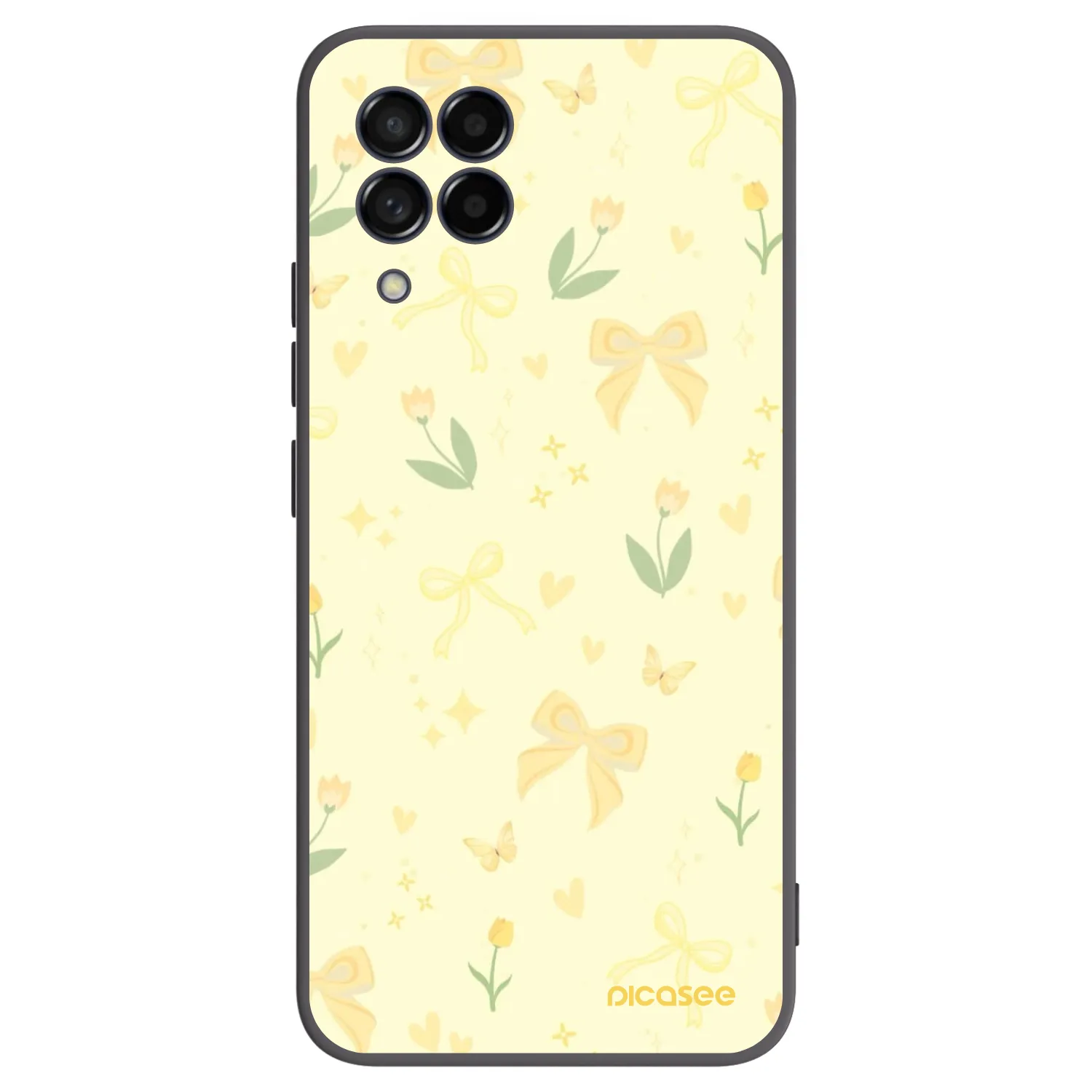 Picasee fekete szilikon tok az alábbi mobiltelefonokra Samsung Galaxy M53 5G - Honey Blossom