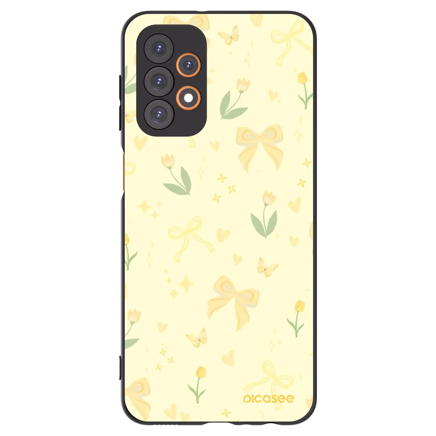 Picasee fekete szilikon tok az alábbi mobiltelefonokra Samsung Galaxy A23 A235F 4G - Honey Blossom
