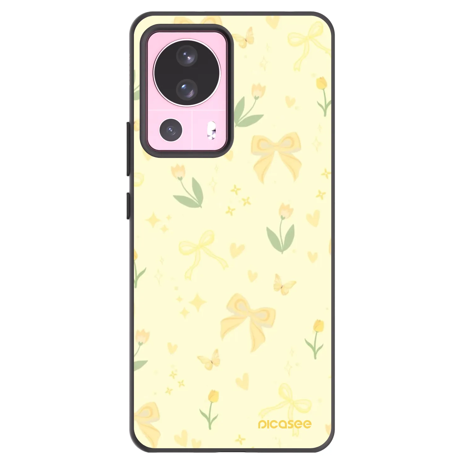 Picasee fekete szilikon tok az alábbi mobiltelefonokra Xiaomi 13 Lite - Honey Blossom