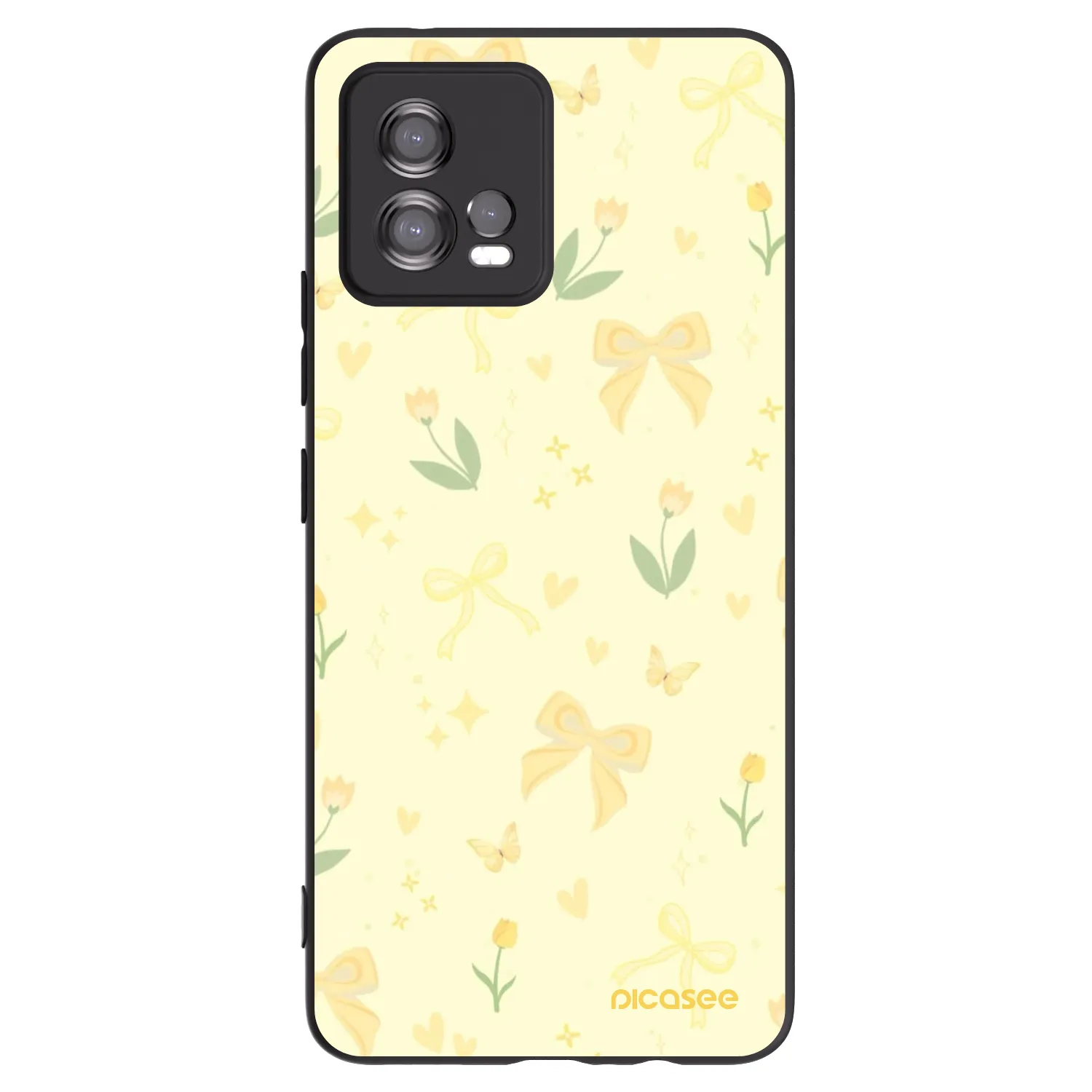 Picasee fekete szilikon tok az alábbi mobiltelefonokra Motorola Moto G72 - Honey Blossom