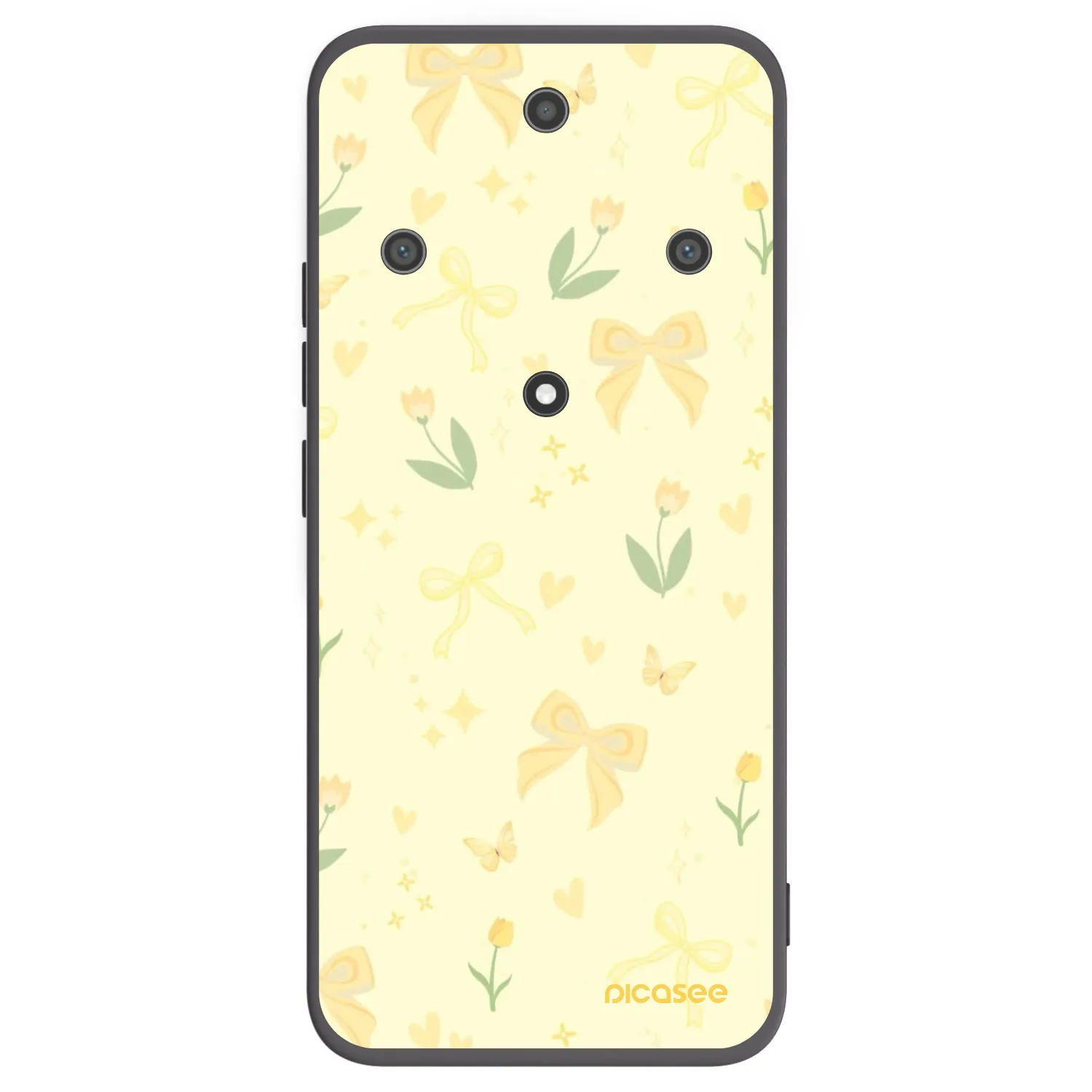 Picasee fekete szilikon tok az alábbi mobiltelefonokra Honor Magic5 Lite 5G - Honey Blossom