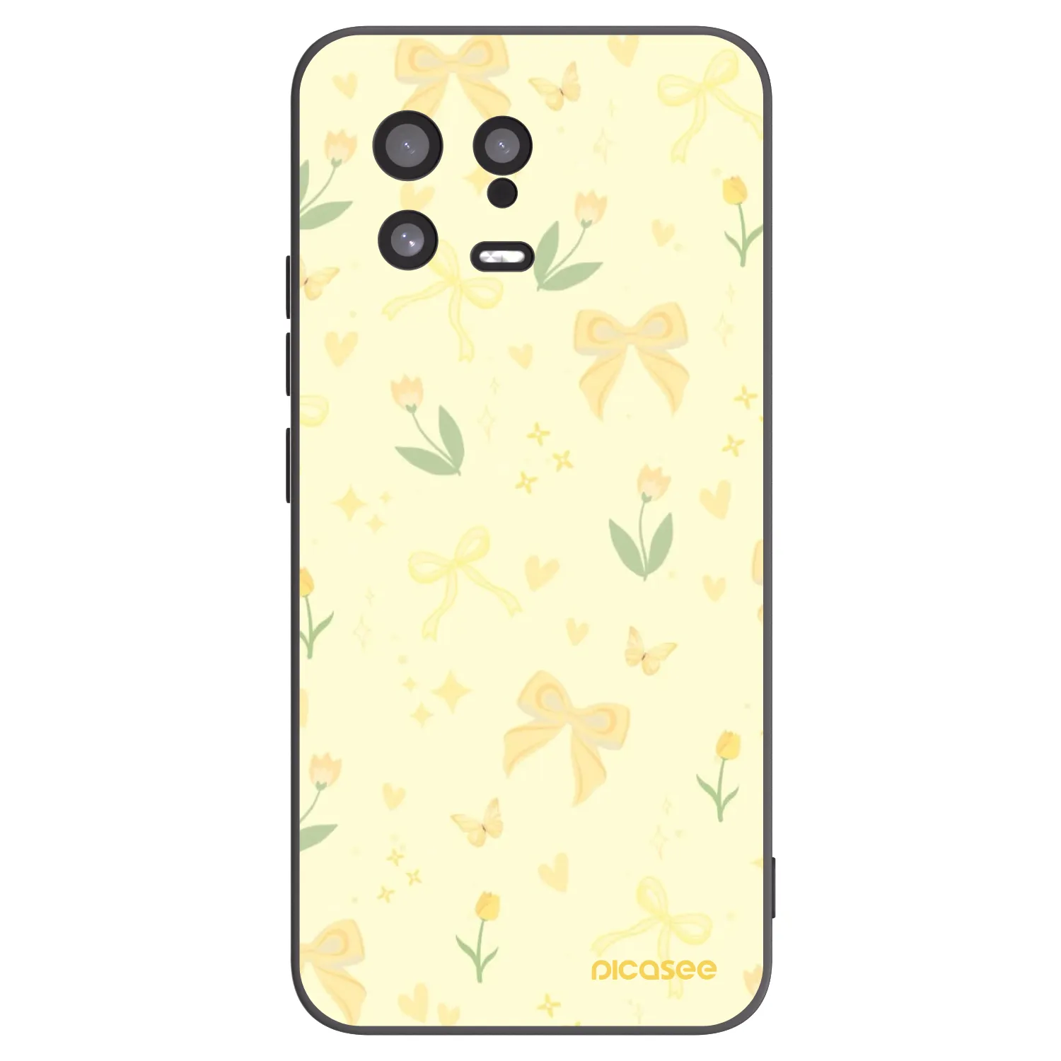 Picasee fekete szilikon tok az alábbi mobiltelefonokra Xiaomi 13 - Honey Blossom