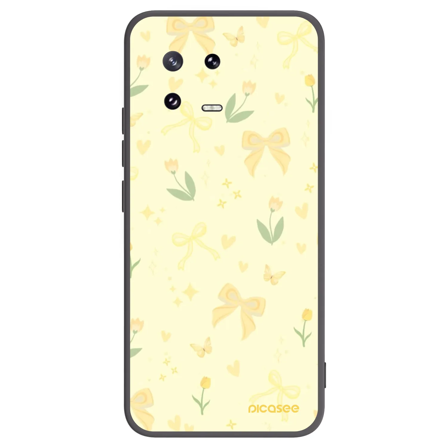 Picasee fekete szilikon tok az alábbi mobiltelefonokra Xiaomi 13 Pro - Honey Blossom